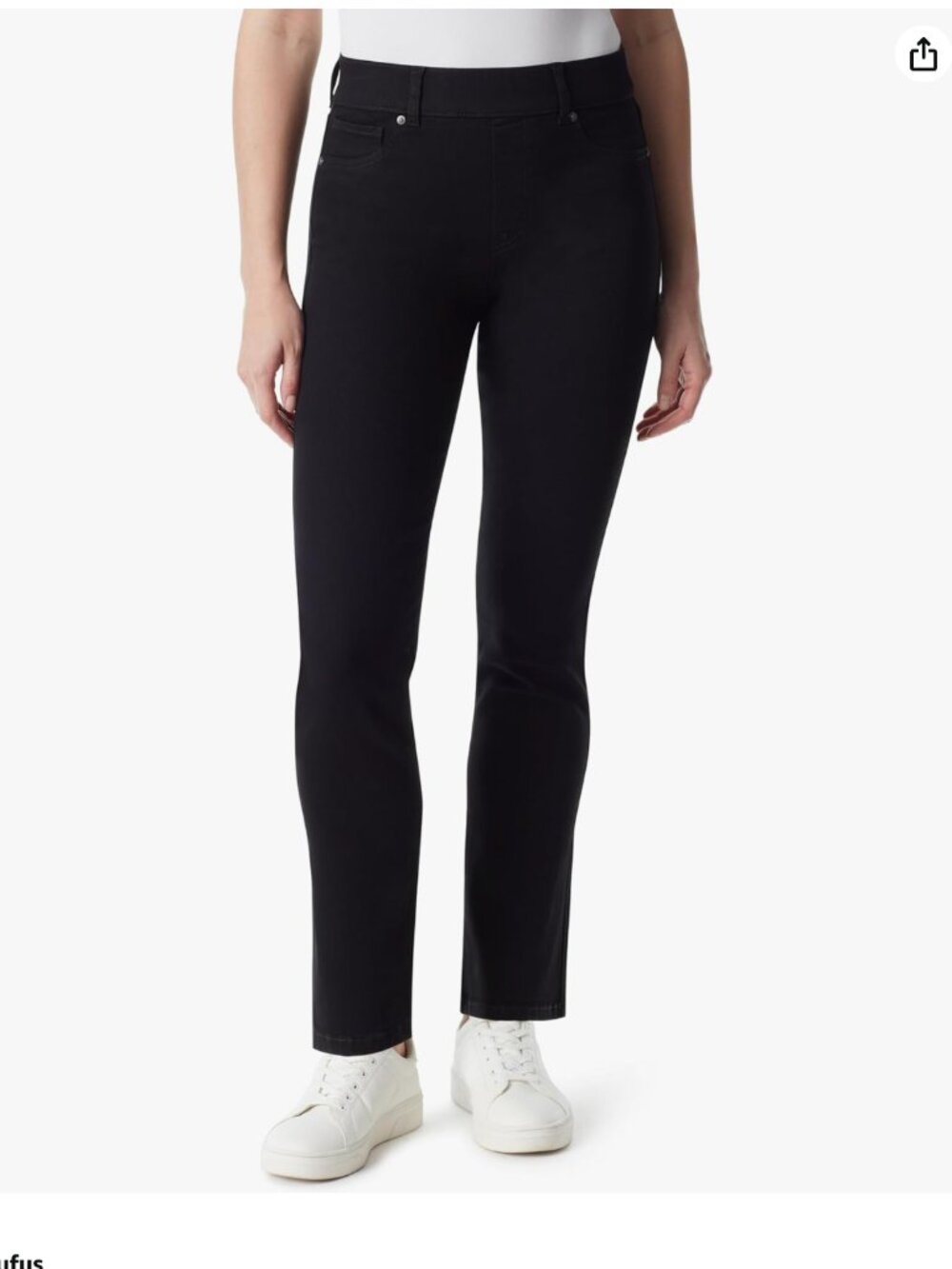 Gloria Vanderbilt Shape Effect Pull On Straight Jeans / SIZE 10P / BLACK